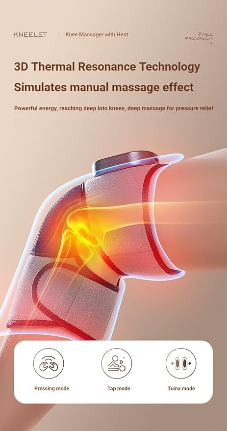 Heated Knee Pads Adjustable Heating and Vibration Massager Vibration hot Compress Shoulder and Elbow Massage Device for Arthritis and Knee Pain Relief Knee Pads as Gifts for Parents