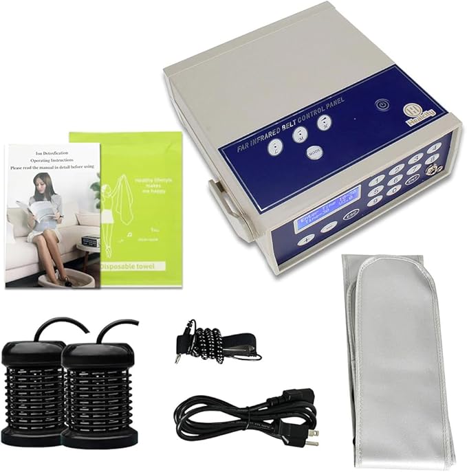 Ion Ionic Detox Foot Bath Machine System Negative Hydrogen with Far Infrared Belt Two Ion Cleanse Arrays Gift for Parents