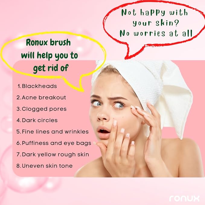 Silicon Facial Cleansing Brush - Electric Rechargeable Waterproof IPX7 - Rotating Magnetic Beads - 4 Function Modes - Face Massage for Deep Cleaning - Magnetic Charging Base - Ergonomic Handle