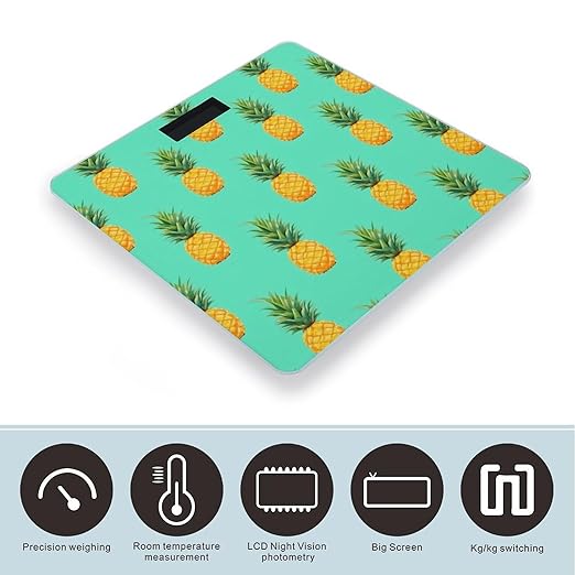 Automatic Switch Digital Bathroom Weighing Scale Smart Scale for Body Weight Tropical Pineapples
