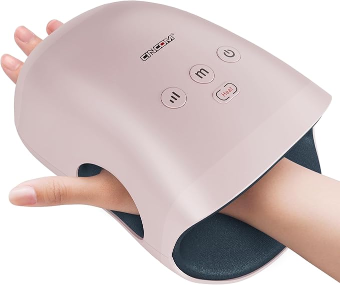 CINCOM Hand Massager - Cordless Hand Massager with Heat and Compression for Arthritis and Carpal Tunnel Gifts for Women(Pink)
