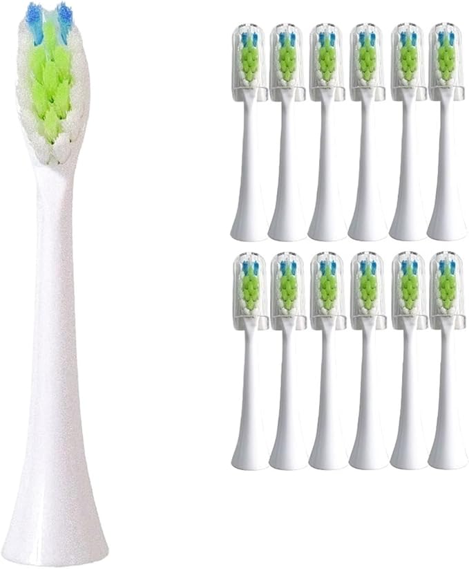 Replacement Toothbrush HeadsCompatible for Philips Cover Health Aoremon Hx7022 Screw-On Medium Fit Electric Tooth Brush Heads(3color-2A-12pcs)