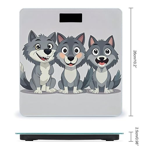 Wolfs Smart Scale for Body Weight Accurate Bathroom Scale with LED Display Digital Weight Scales Weighing Machine High Precision Scales for Bath Home