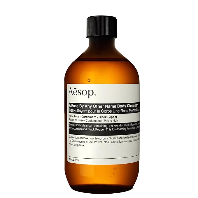 Aesop A Rose By Any Other Name Body Cleanser Refill | Gentle Shower Gel with Rose Petal Essential Oil Blend to Soften &amp Hydrate Skin | 500 mL / 16.9 oz - Recyclable Bottle