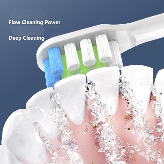 Replacement Toothbrush Heads Compatible for Nandme Nx8000 Sonic Electric Soft Bristle Tooth Brush Head4/8/16PCS(8pcs Black)