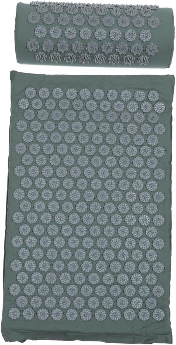 VALICLUD Acupressure Massage Mat Shiatsu Massage Pillow Set Non-Slip Surface Washable Acupuncture Therapy Cushion Neck and Back Relaxation