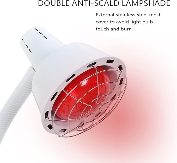 DYRABREST 110V Beauty Salon Heat LampSingle-Head Red-Light Roasting Lamp for Body Relieve Joint Pain and Muscle Aches (2)