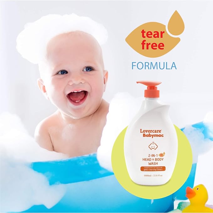 Babymac 2-in-1 Head &amp Body Wash Tear Free 33.8 Fl.oz