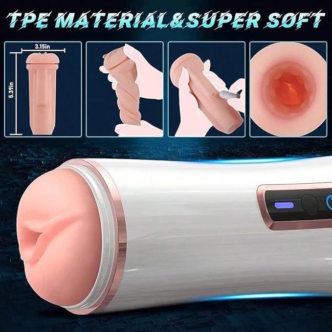 Male Masterburbatar Hands Free with 10 Vibration Massagers Sucking Modes Automatic Male Mastusbafor Tight Sleeve Hoodies Pussy Pocket Silicone Electric Massager Machine