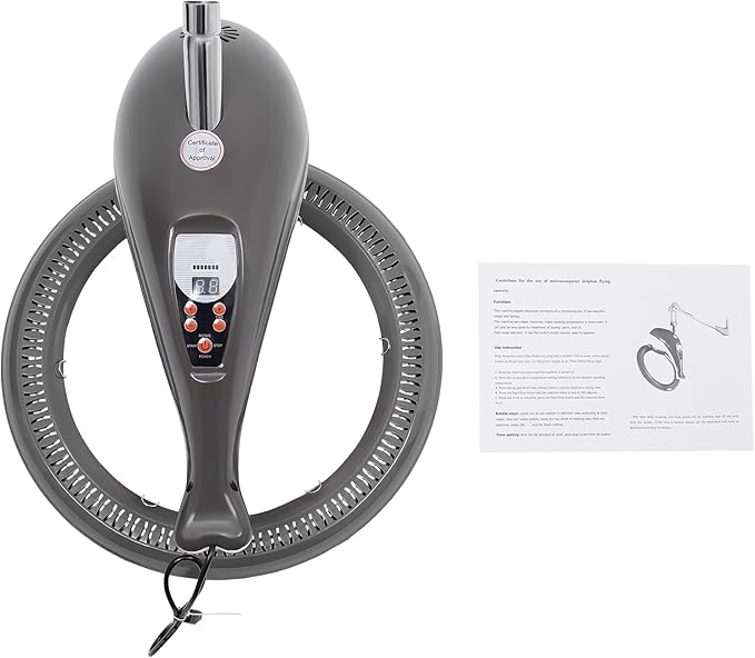 Wall Mount Orbiting Rotating Hair Treatment Machine - 950W Salon Hair Perming Machine with Adjustable Arm 360° Heating 104-140℉ Temperature Control 60-Min Timer (Grey)