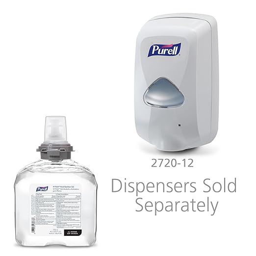 PURELL VF PLUS Hand Sanitizer Gel Fragrance Free 1200 mL Sanitizer Refill for PURELL TFX Dispenser (Pack of 4) - 5499-04
