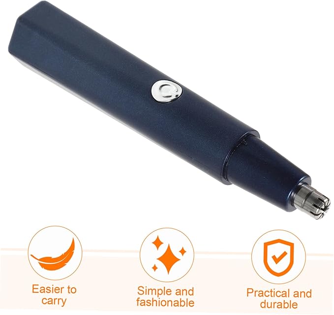 2sets Electric Manual Nose Hair Trimmer for Women Men Portable Eyebrow Nose Hair Shaving Machine Blue Painless Removal for Cheeks Chin Upper Lip