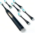 38000 VPM Sonic Electric Toothbrush Set with 6 Brush Heads-2 Minute Timer-4 Cleaning SettingsIPX7 WaterproofLightweight and USB Rechargeable Toothbrush for Oral Care (E0010-Black)
