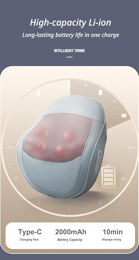 Back Massager for Pain Relief Shiatsu Neck and Back Massager with Heat for BackShoulders Multifunctional Massage PillowGift for Mom and Dad