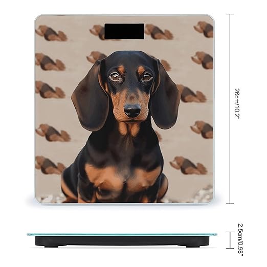 Dachshund Dog Weight Scale Large Bathroom Scales Digital Weight with Bright LED Display Non Slip Automatic Weighing Scale Fashion Weighing Machine for Body