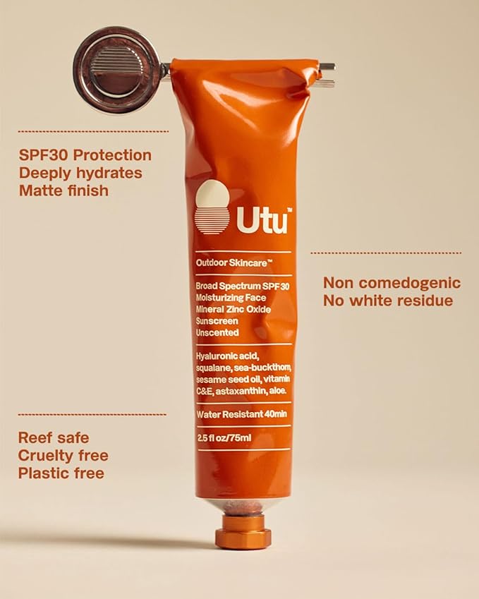 UTU - Outdoor Essentials Kit | SPF30 Daily Moisturizing Face Sunscreen (75 mL) + SPF50 Stick Sunscreen (28g) | Broad Spectrum Skin Protection