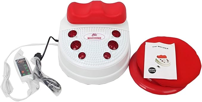 Foot Massager Machine Fitness Blood Chi Machine Rocking Physiotherapy Chi Massage Foot Leg Massager for Blood Circulation Chi Machine Relieve Fatigue Red