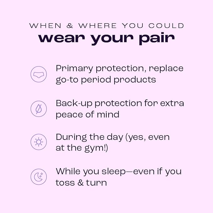 Bambody Absorbent Panties Period Underwear for Women and Teens - All-Day Long - Overnight Protection- Postpartum Leakproof