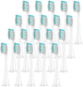 Electric Toothbrush Head Replaceable Sonic Compatible for Brush(White 20pcs)
