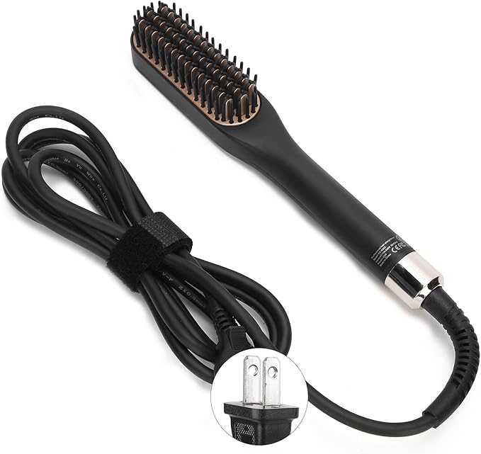 Electric Beard Straightening Comb Multifunctional Beard Straightener Brush for Men 100‑240V Grooming Gifts for Men (US Plug)