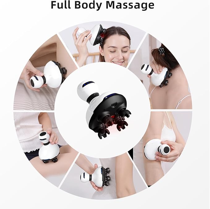 Electric Scalp Massager EMS Stimulation Head Massager with Mutlti-Modes Vibration &amp Waterproof Held Portable Head Scratcher Massager for Hair Growth Deep Clean and Stress Relax
