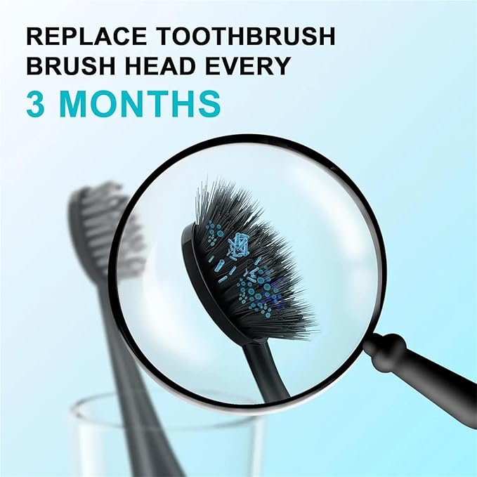 Compatible for Burst Seago 10PCS Whiting Bamboo Charcoal Replacement Toothbrush Heads - Fits S9 Adult Toothbrushes(20pcs)