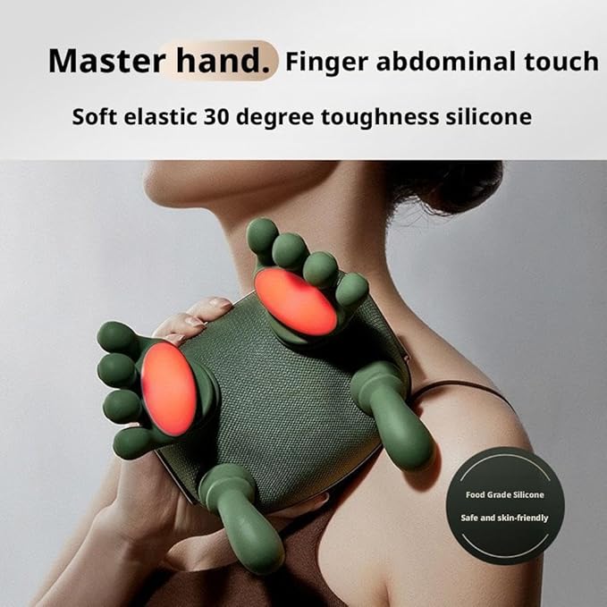 Neck Massager with Heat 2026 New Portable Hand Shoulder and Back Massagers Wireless Electric Shiatsu Shoulder Massagers Rechargeable Real Hand Massagers for Pain Relief Deep Tissue
