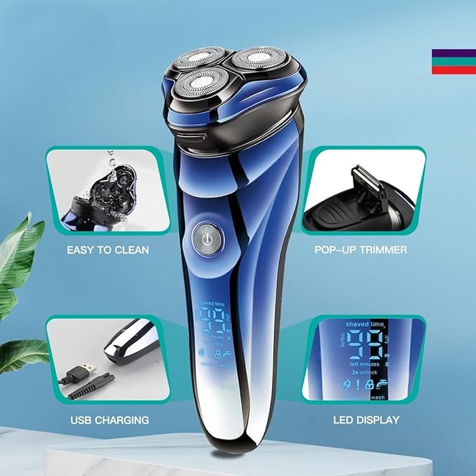 Head Shavers for Bald Men Shaver Electric Razor Beard Trimmer Beard Cutting Machine Beard Shaver Waterproof Rechargeable Electric Shaver for Men