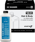 EZbrnd Eversoft Hair &amp Body Refill Cartridge 350ml (12 oz) x 6 pk