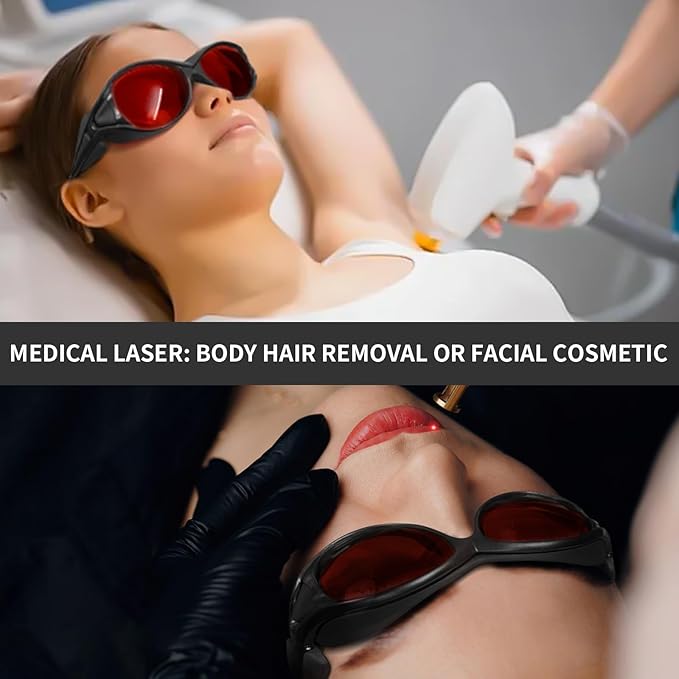Wrap Around Side Shields &amp TR90 Frame Laser Safety Glasses ANSI Z87.1 for Welding/Red Light Therapy
