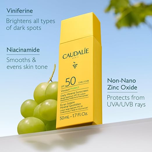 Caudalie Vinosun Protect Daily Mineral Sunscreen SPF50-50 mL
