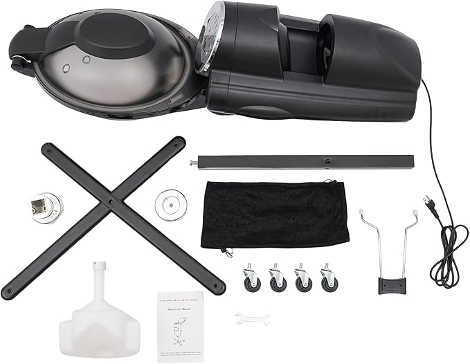 700W Professional Salon Hair Steamer Height-Adjustable Standing Dry Hair Treatment Steamer w/12 Color Light &amp Ozone40-70℃/104-158℉ Micro Mist Hair Dryer Machine for Hairdressers (Black)