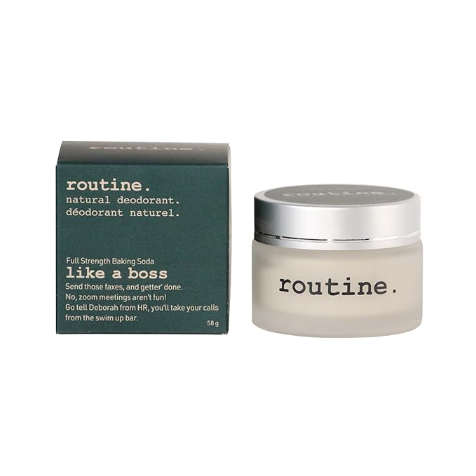 Routine. Natural and Aluminum Free Deodorant (2 Fluid Oz.) for Women and Men | Like a Boss | Rose Geranium Mandarin and Bergamot (Cream Jar Formula)
