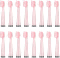 16pcs Toothbrush Replacement HeadsCompatible for UPHYLIAN/KONKA/PHYLIAN Soft Brush Bristles Nozzles(16PCS Pink)
