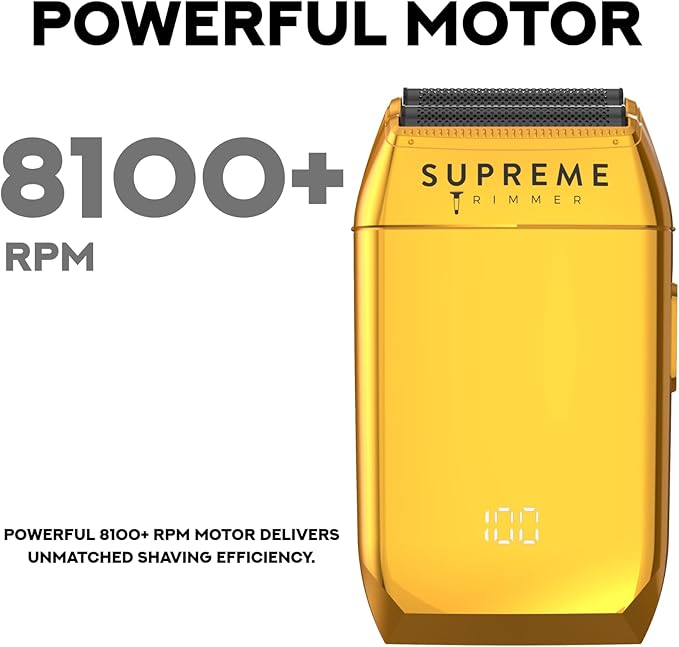 Supreme Trimmer Crunch STF602 – Waterproof Double Foil Shaver for Men | 150 Min Runtime Wet/Dry Cordless &amp Corded Electric Razor | Hypoallergenic Foils for Face Head &amp Stubble