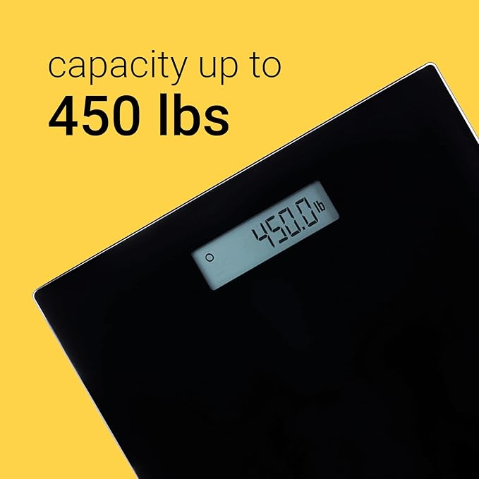 A&ampD Medical Digital Body Weight Scale - UC-352BLE - Bluetooth Bathroom Weight Machine Syncs with A&ampD Heart Track App - 450lb (200kg) - Batteries Included Black