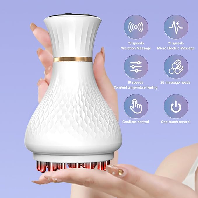Electric Handheld Massagers Electric Foot Massagers Ergonomic Cellulite Massager with Heating and Vibration Waterproof Body Sculpting Machine for Muscle Relaxation