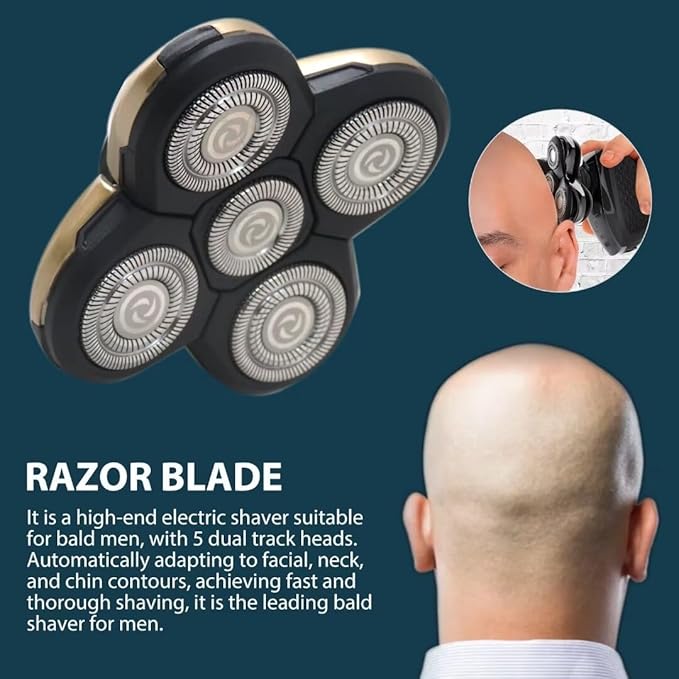 2024 Upgraded Men 5 Blade Razor Replacement Shaving Heads for Alternate Floating Electric 5D Shavers Trimmers Kit For models XR1600 XR7000 RX5 RX7