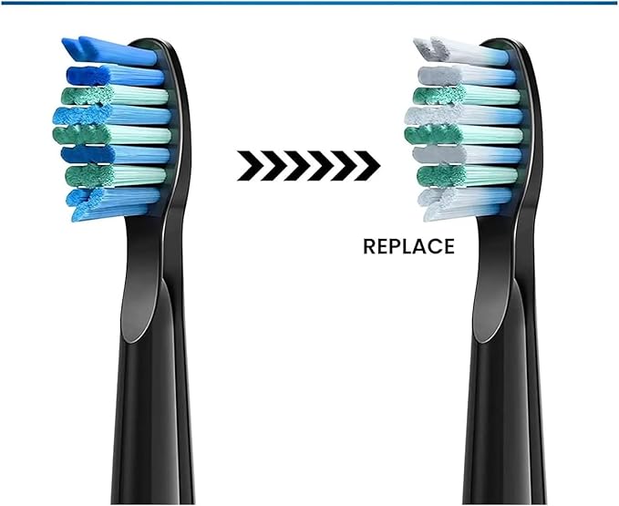 Toothbrush Replacement HeadsCompatible for SEAGO SG910/507/958/515/949/575/55116pcs(16pcs Black Care)