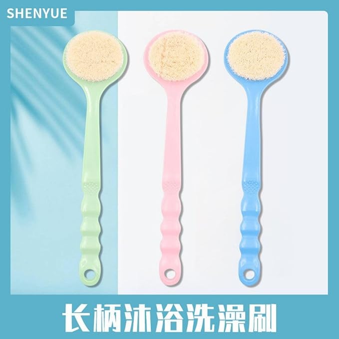 搓澡沐浴刷长柄软毛沐浴擦背搓背神器长柄刷搓澡刷沐浴刷软毛 HomeOffice Body Electric Massagers