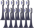 Compatible for T300/T500/T500C/T700 Replacement Toothbrush Heads(Black-12pcs)