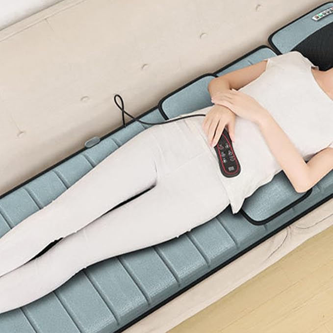 Body Massager Mat Electric Whole Body Heating Vibrating Mat Portable Multifunctional Back Massager Tool for Dad Mum Men Women