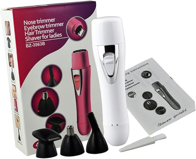 3pcs Men Rechargable Nose Hair Trimmer Electric Face Shaver Fashion Nose Hair Cutter Safe for Genders
