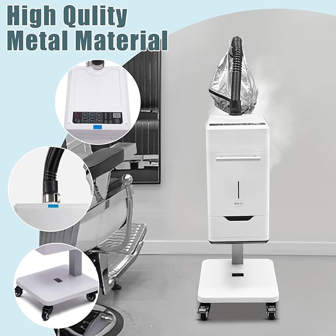 Nano Hair Steamer Anion Hair Color Processor 110V 500W Professional Hair Care Hair Repair Salon Spa Kit with Wheels Vertical Nano Hair Steamer Machine Beauty Salon Hair Steamer