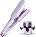 Waver Curling Iron Hair Crimper - 1.4 Inch Deep Waver Hair Curler Tool 3 Barrel Ionic Waves Curling Iron for Women Wavy Curler Styling Tool Anti-Scald Fast Heating Dual Voltage