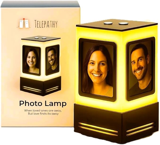 ZOCI VOCI Telepathy® - Friendship Lamp® with 4 Insertable Photos - No Subscription Needed | Long Distance Wi-Fi Lights (Single Lamp)