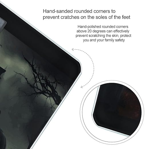 Halloween Horror Scale for Body Weight High Precision Digital Weight Scales with LCD Display Anti-Slip Sturdy Slim Tempered Glass Bathroom Scale for Home Use