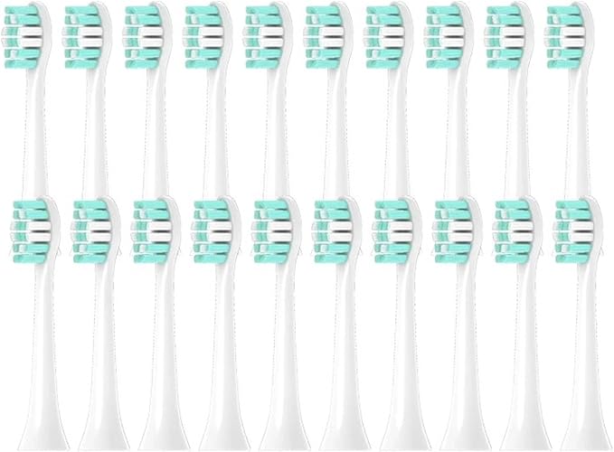 Replacement DuPon Toothbrush Soft Bristle Brush Heads for HX6520 HX6530 HX6711 HX6712 HX6721 HX6730 HX6731 HX6732 HX6761(20pcs)