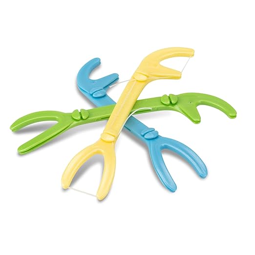 Practicon Floss-Hands Reusable Dental Floss Holder Two Angles at Once Individually Packaged Bulk Pack of 50