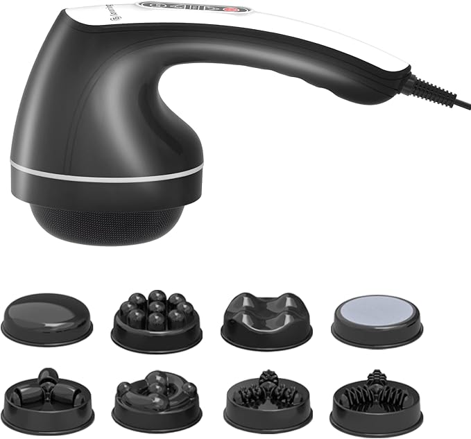 Cellulite Massager with 8 Interchangeable Heads Body Sculpting Machine for Lymphatic Drainage and Vibrating Fat Cellulite Remover Portable and Easy to Use for Men and Women at Home